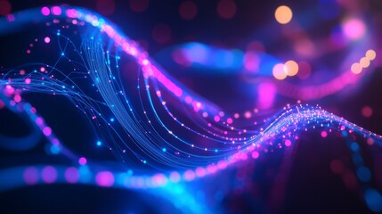 Abstract Digital Network Wave