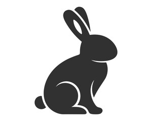 Minimalistic Rabbit Silhouette Vector Illustration for Creative Designs.