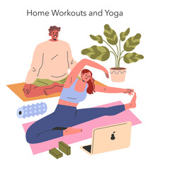 Hobbies at Home. Flat Vector Illustration