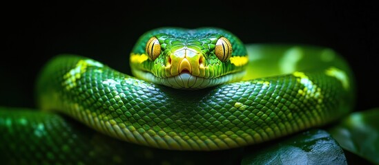 Fototapeta premium Emerald Green Snake