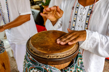 Atabaque is a percussion instrument of African origin, very common in Brazil and used in all types...