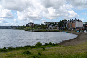 Obraz premium Panoramic View of Puerto Varas City in Southern Chile