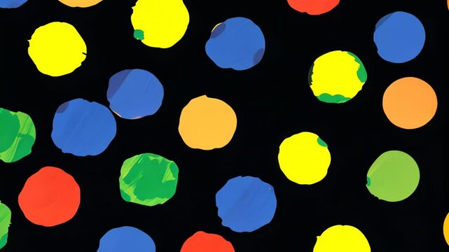 Colorful Seamless Pattern of Round Dots and Light Effects in Makeup Art Design