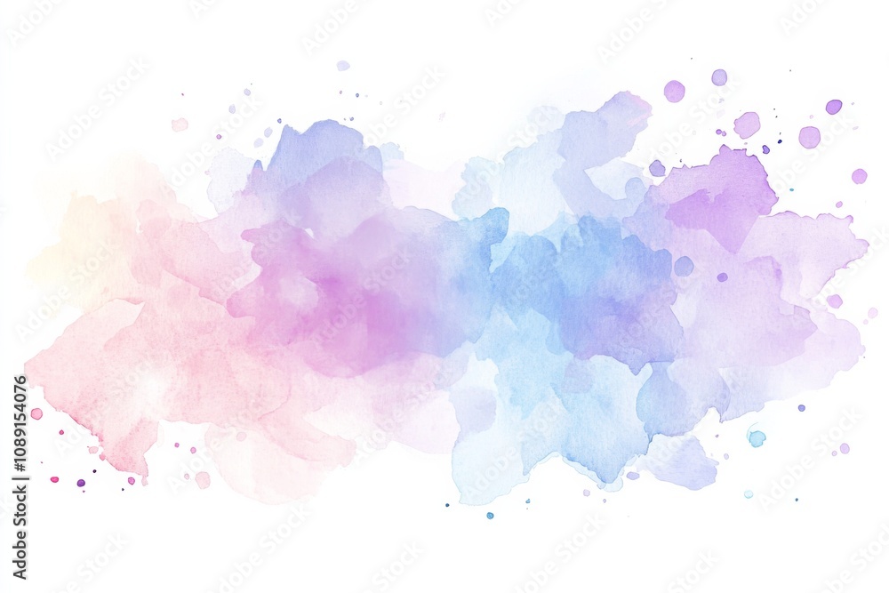 Poster abstract watercolor background with soft pastel colors creating depth and movement - dreamy and ethe