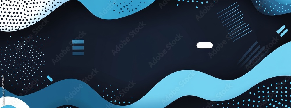 Poster in the design, blue lines with white architecture are combined with a minimal concept modern illustr