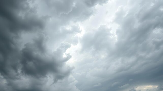 Low-hanging undulatus asperatus clouds with a wavy and lumpy texture, turbulent skies, atmospheric disturbance, low hanging clouds