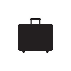 briefcase and suitcase icon silhouette vector art flat design