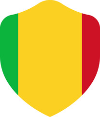 Fototapeta premium Mali Flag on Shield Shape