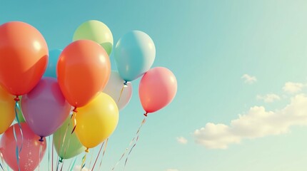 Colorful Balloons in the Sky.