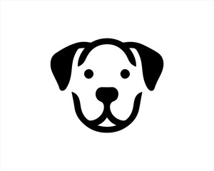 Dog head icon. Silhouette simple. Flat style. Cartoon dog face. Logo design template. Vector illustration Animal Logotype concept. 