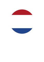 Obraz premium Netherlands flag on badge bag
