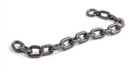 Obraz premium A metal chain with interlocking links, typically used for securing or connecting items.