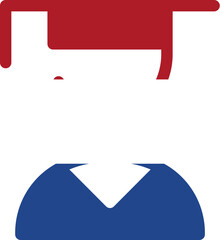 Netherlands flag on Male student icon