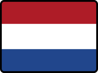 Netherlands Flag Smooth rectangle icon