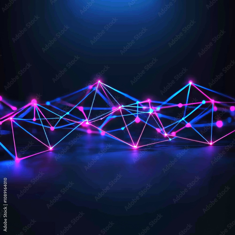 Poster abstract technology background. 3d rendering of an abstract background with network connections.