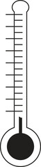 thermometer vector silhouette design with white background