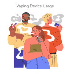 EVALI. Flat Vector Illustration