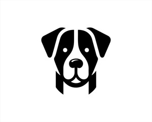 Dog head icon. Silhouette simple. Flat style. Cartoon dog face. Logo design template. Vector illustration Animal Logotype concept. 