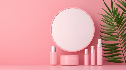 Stylish clean vanity setup with mirror and organizers home decor minimalist aesthetic modern design