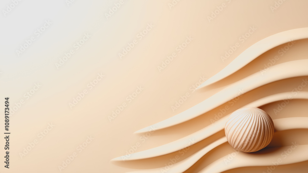 Poster Smooth Gradient Background Featuring Authentic Handmade 3D Crafts with Natural Colors and Subtle Textures, Perfect for Design and Creative Projects