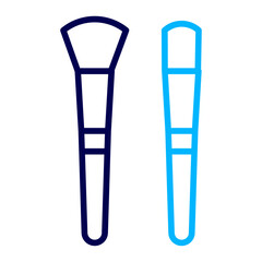 Makeup Brushes Outline Color icon