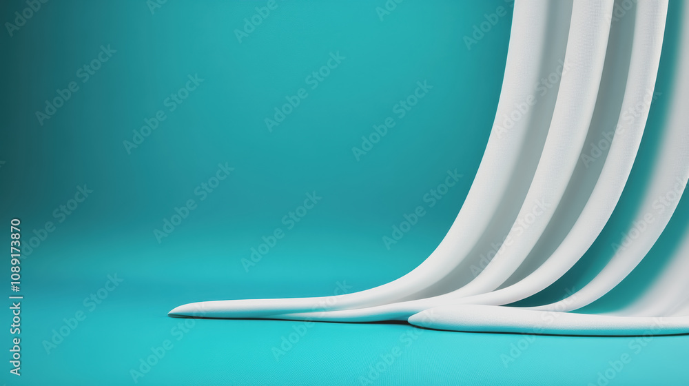 Poster elegant handmade 3d fabric design on a smooth gradient background showcasing authentic textures and 