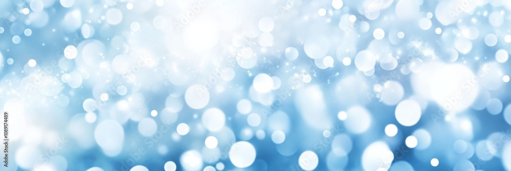 Aufkleber abstract background with light blue bokeh circles floating, dreamy and ethereal sky effect - adobe s