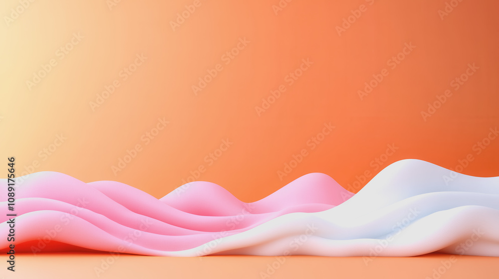 Poster vibrant waves of smooth gradient in soft colors creating an artistic background for creative crafts 