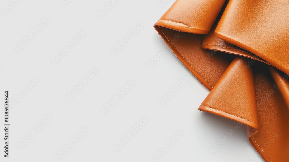 Poster captivating handmade leather piece on smooth gradient background showcase stunning craftsmanship and