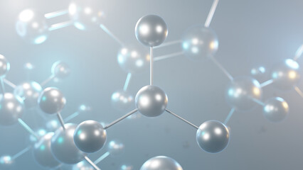 iron(iii) chloride molecular structure, 3d model molecule, oxidizing agents, structural chemical formula view from a microscope