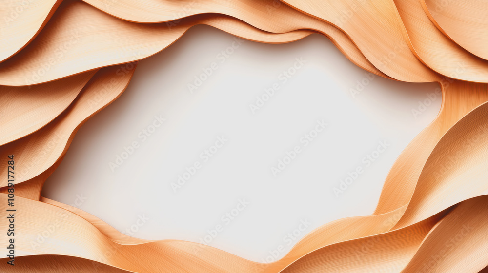Poster elegant handmade woodwork with smooth gradients, artistic 3d layering and versatile design perfect f