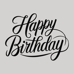 Obraz premium Happy Birthday Vector Typography Design