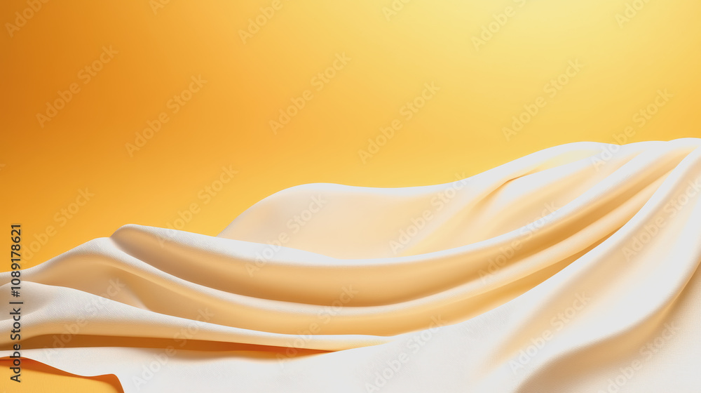 Poster soft warm gradient fabric draped smoothly on a background ideal for custom textile designs and handm