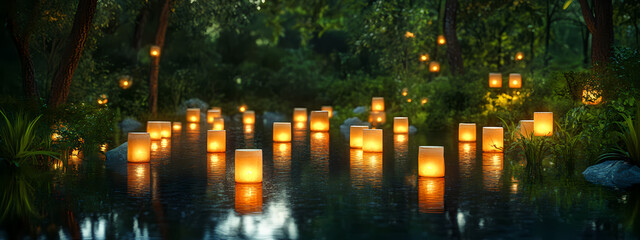 Fototapeta premium Enchanted Lantern Glow
