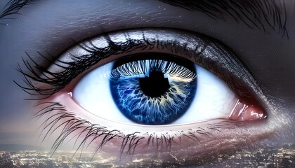 Close up of the eye of the person