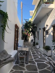 Little Street in Santorini, Greece 
