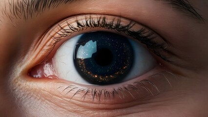 Close up of a female eye