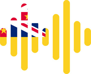 Niue flag on Audio Wave icon