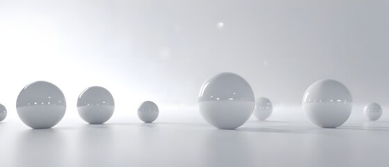 Abstract wallpaper with white bubbles