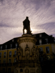 Fototapeta premium a statue in lisboa portugal
