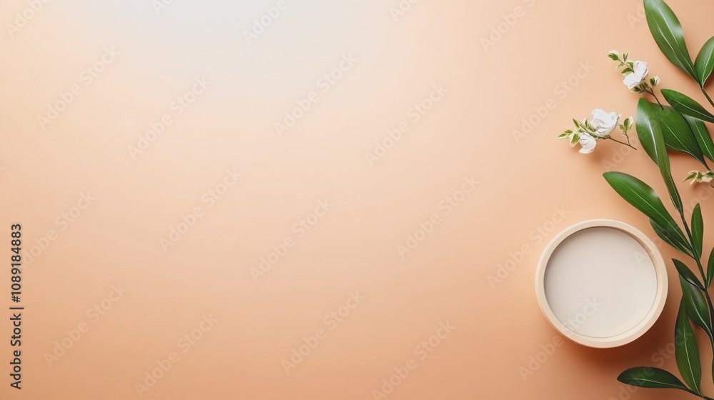 Aufkleber artisan process displaying handmade 3d craft on smooth gradient background with fresh green leaves a