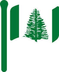 Norfolk Island Flag free flown Rounded icon