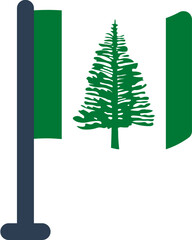 Norfolk Island Flag Rounded