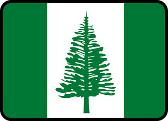 Norfolk Island Flag Rounded Rectangle Icon