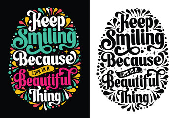 custom unique motivational typography  t-shirt design