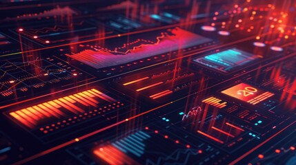 Obraz premium Abstract Futuristic Technology Interface