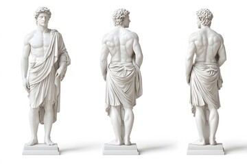 Classic Greek Statue Viewed from Different Angles &ndash; Ancient Sculpture, Historical Art, and Timeless Greek Culture