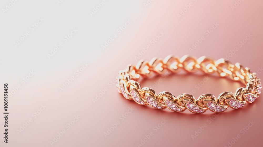 Poster elegant handmade jewelry on smooth gradient background featuring 3d design elements and intricate de