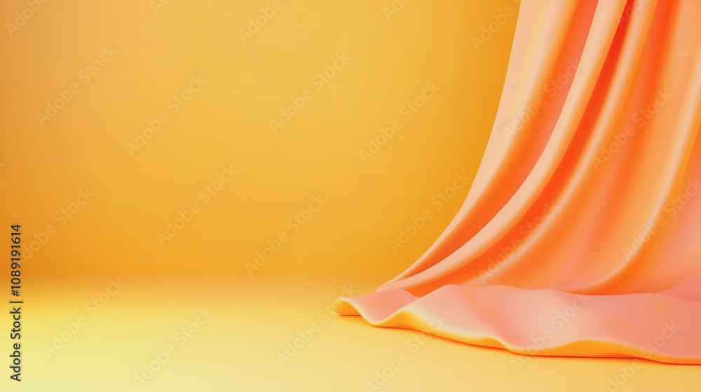 Poster handmade leather skills in 3d: elegant drapery with smooth gradient background showcasing craftsmans