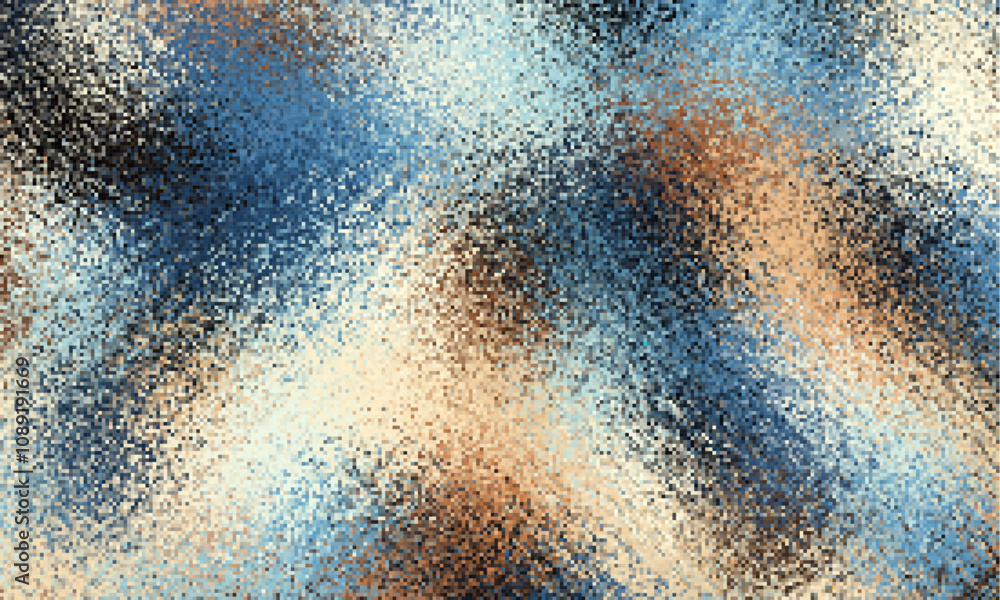 Poster color gradient background, abstract blue grain gradation texture, vector noise texture blur abstract